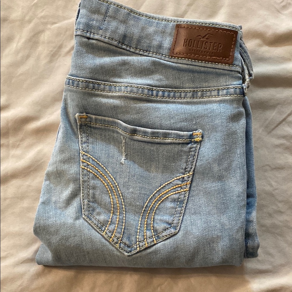 Hollister Women's Skinny Jeans in Light Blue